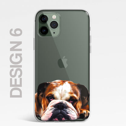 Bulldog French British Dog PET Portrait CLEAR Phone Cover Case for iPhone 14 13+