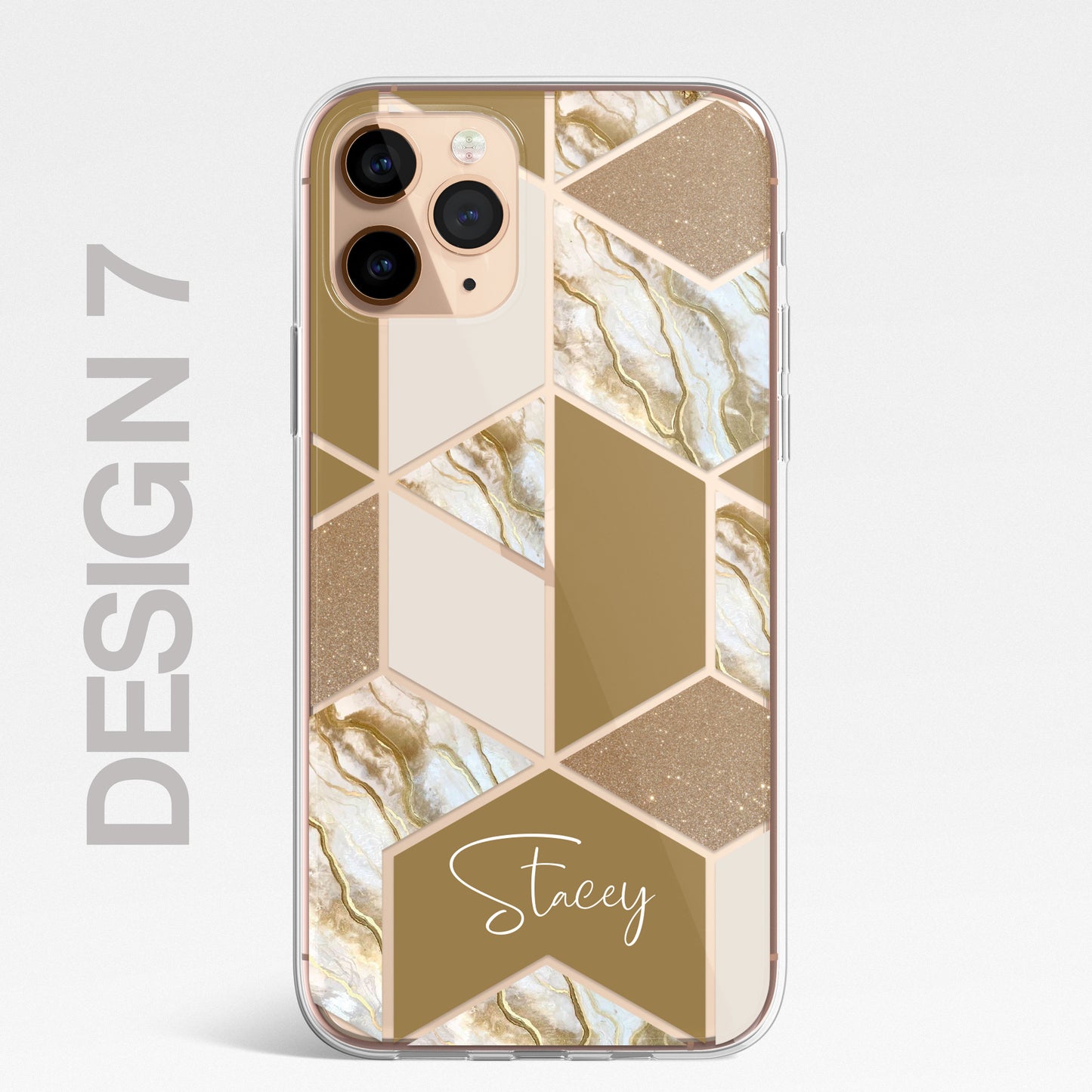 Personalised Custom Marble Effect Phone Case Cover For iPhone 14 13 12 PRO MAX