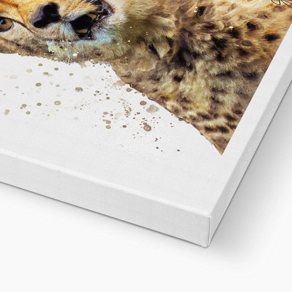 Cheetah Splatter Brush Artwork Eco Canvas