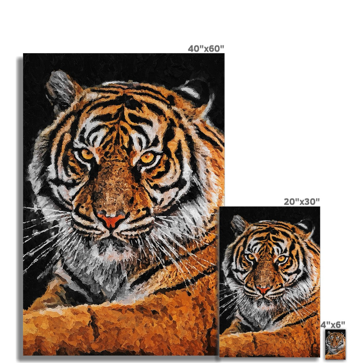 Tiger Oil Palette Print Fine Art Print