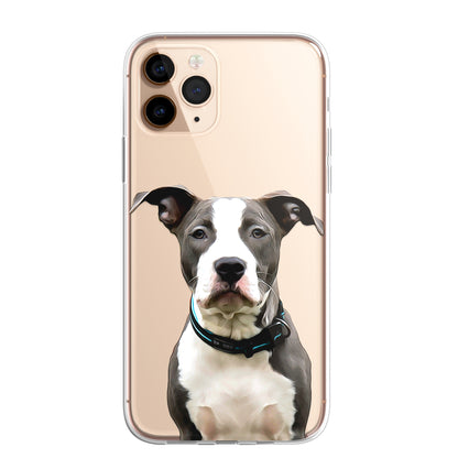 Staffy Staffordshire Terrier Pet Phone Case Brush CLEAR Phone Cover for iPhone