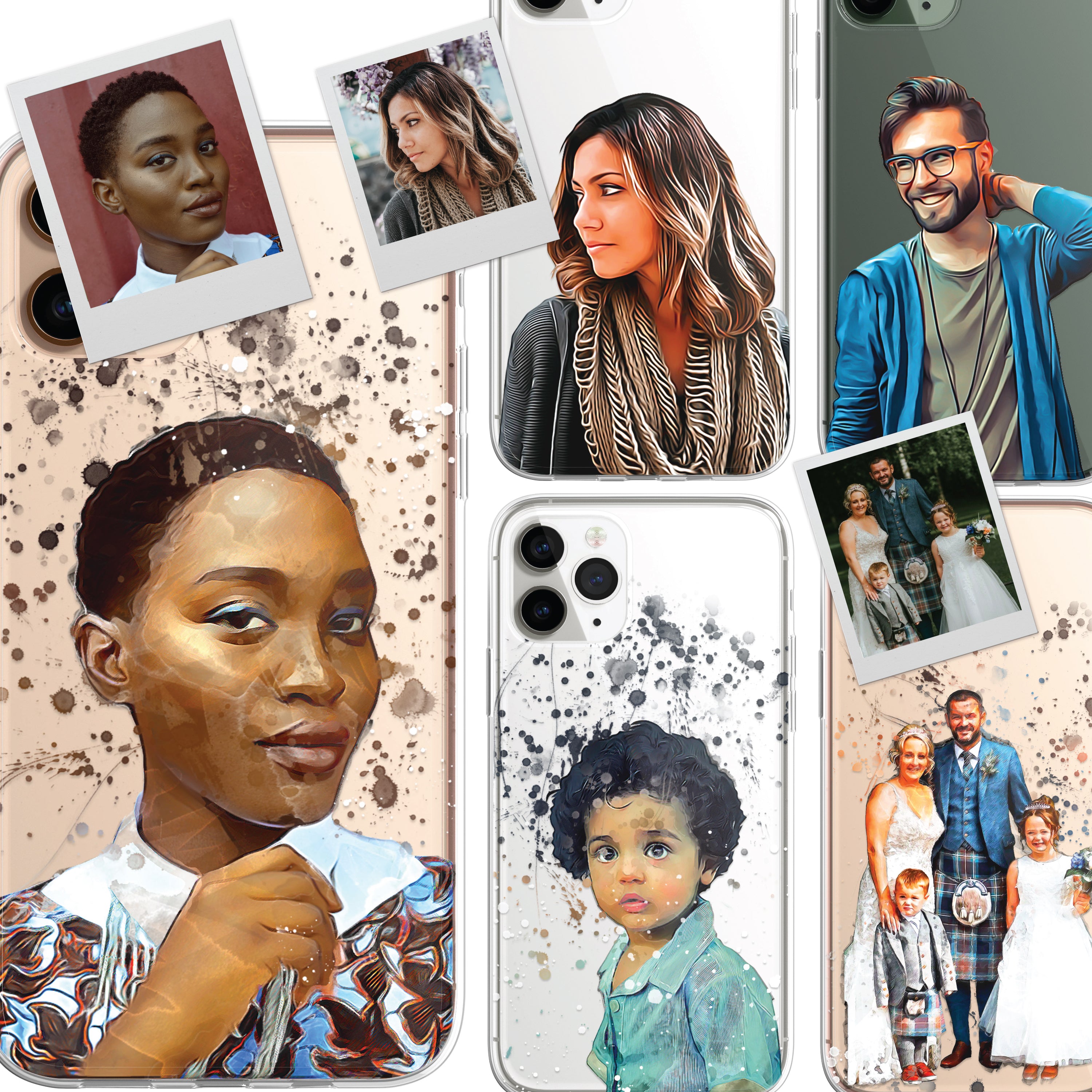 Personalised Custom Photo Portrait Phone Case Cover For iPhone 14