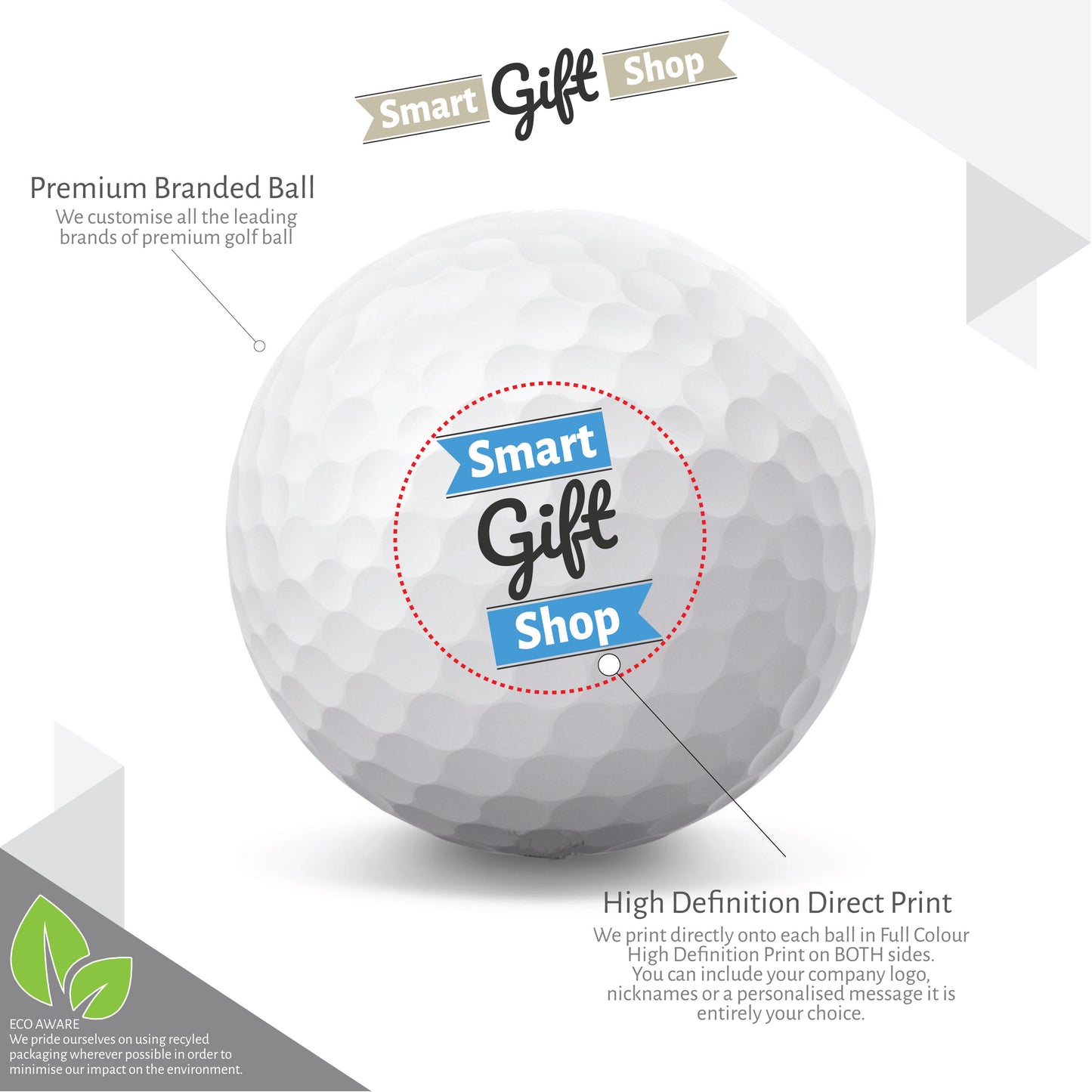 Personalised Golf Balls CUSTOM IMAGE/LOGO Titleist Pro V1 Callaway Srixon Taylor