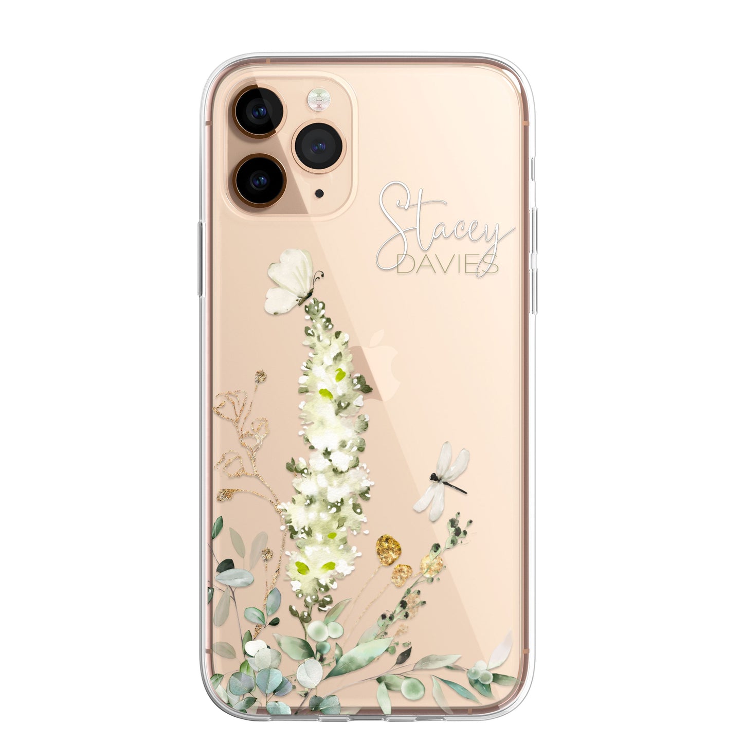 Personalised Floral Botanic Custom CLEAR Cover Case Flower for Samsung S21 S20