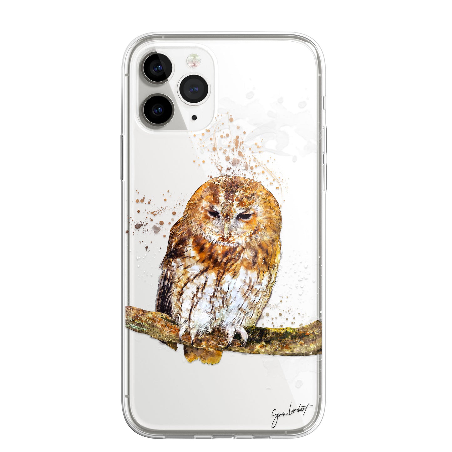 British Birds Phone Case Splatter Art CLEAR Cover Case for iPhone 14 13 12 Pro +