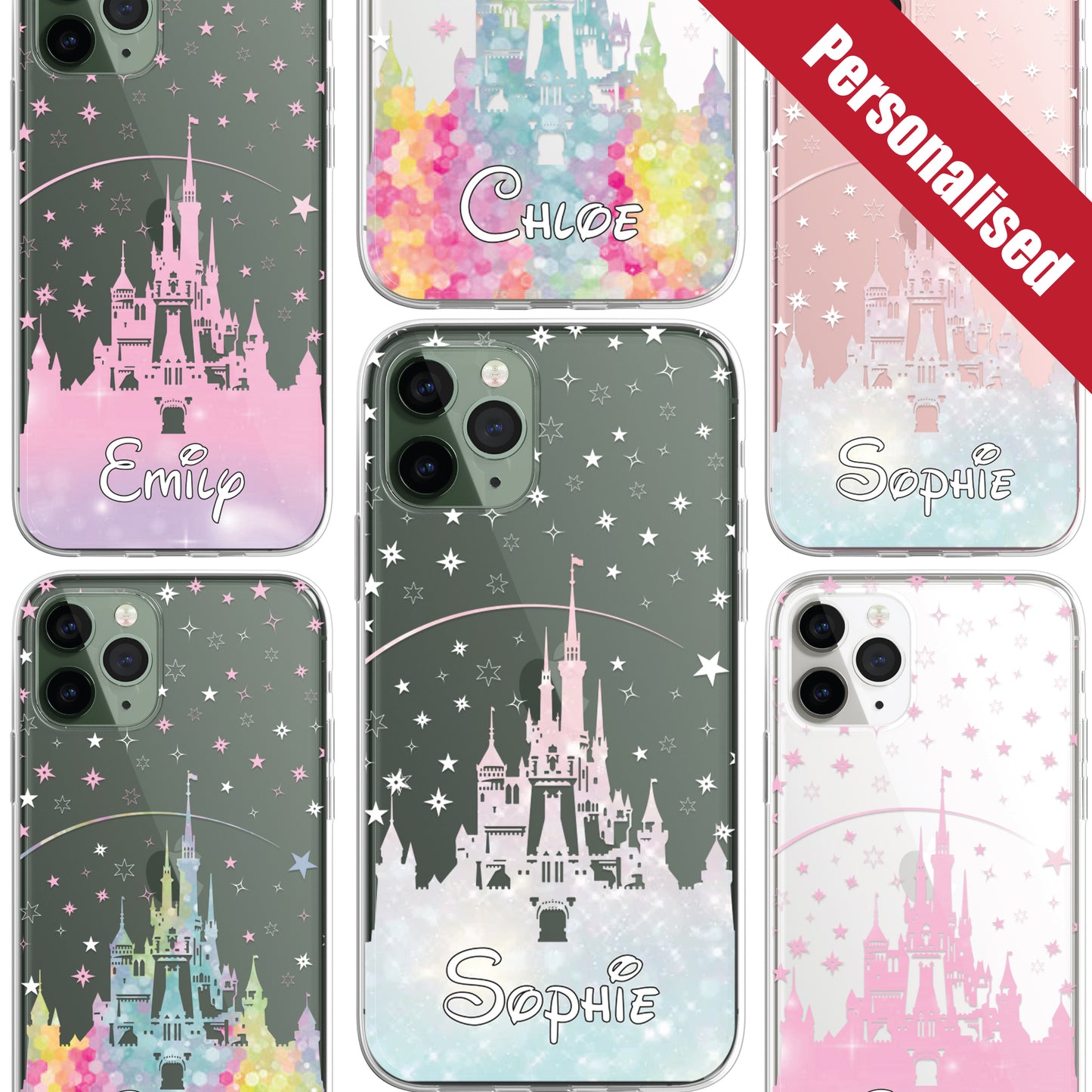 Personalised Cartoon Movie Style Art Castle CLEAR Phone Cover Case for iPhone