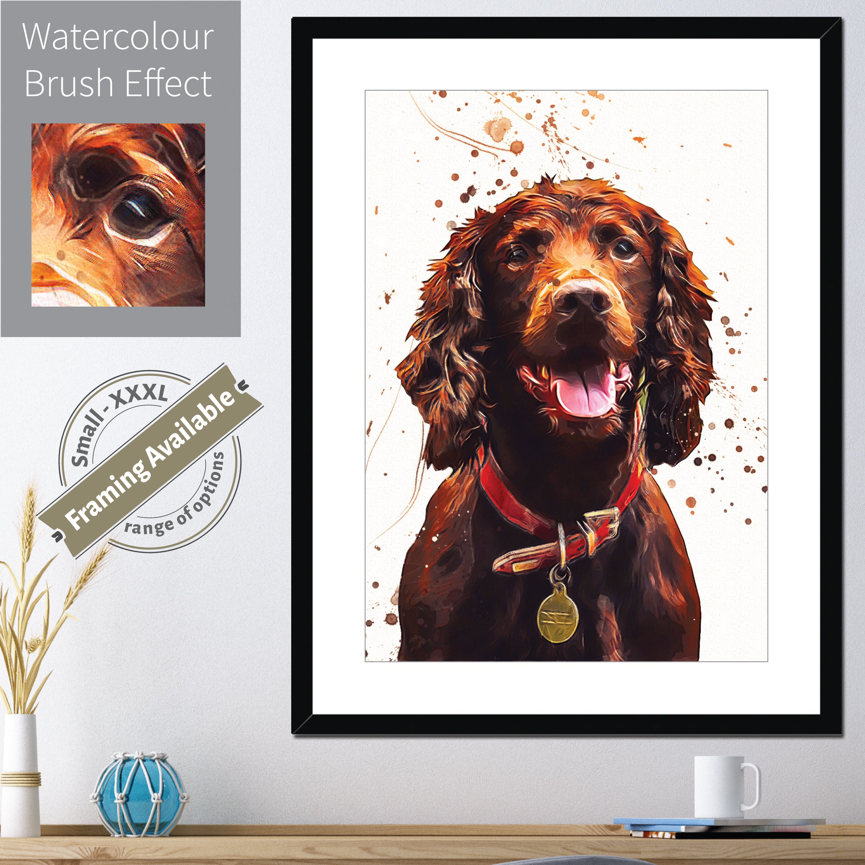 Personalised store dog painting