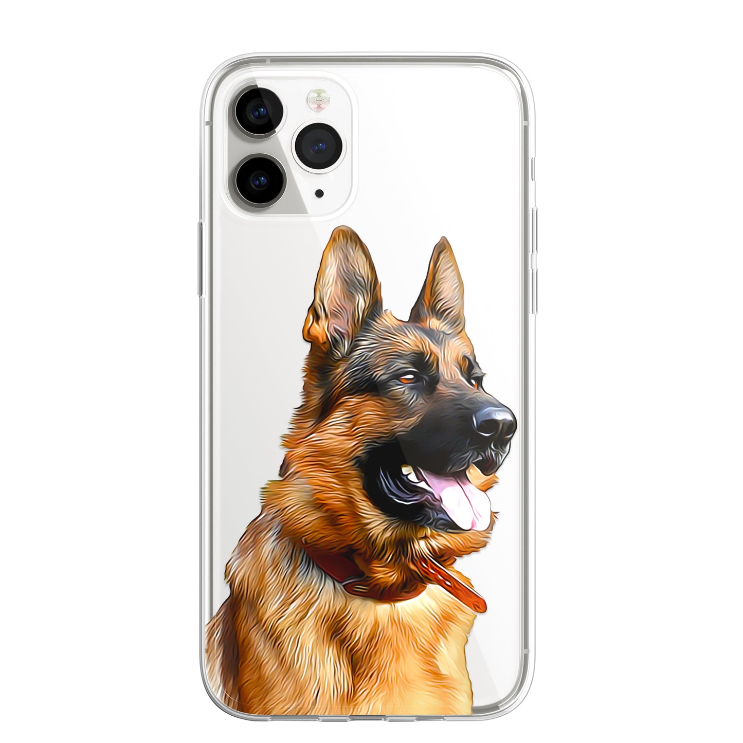 German Shepherd Alsatian Dog Phone Case Art CLEAR Cover Case for iPhone 14 13 12